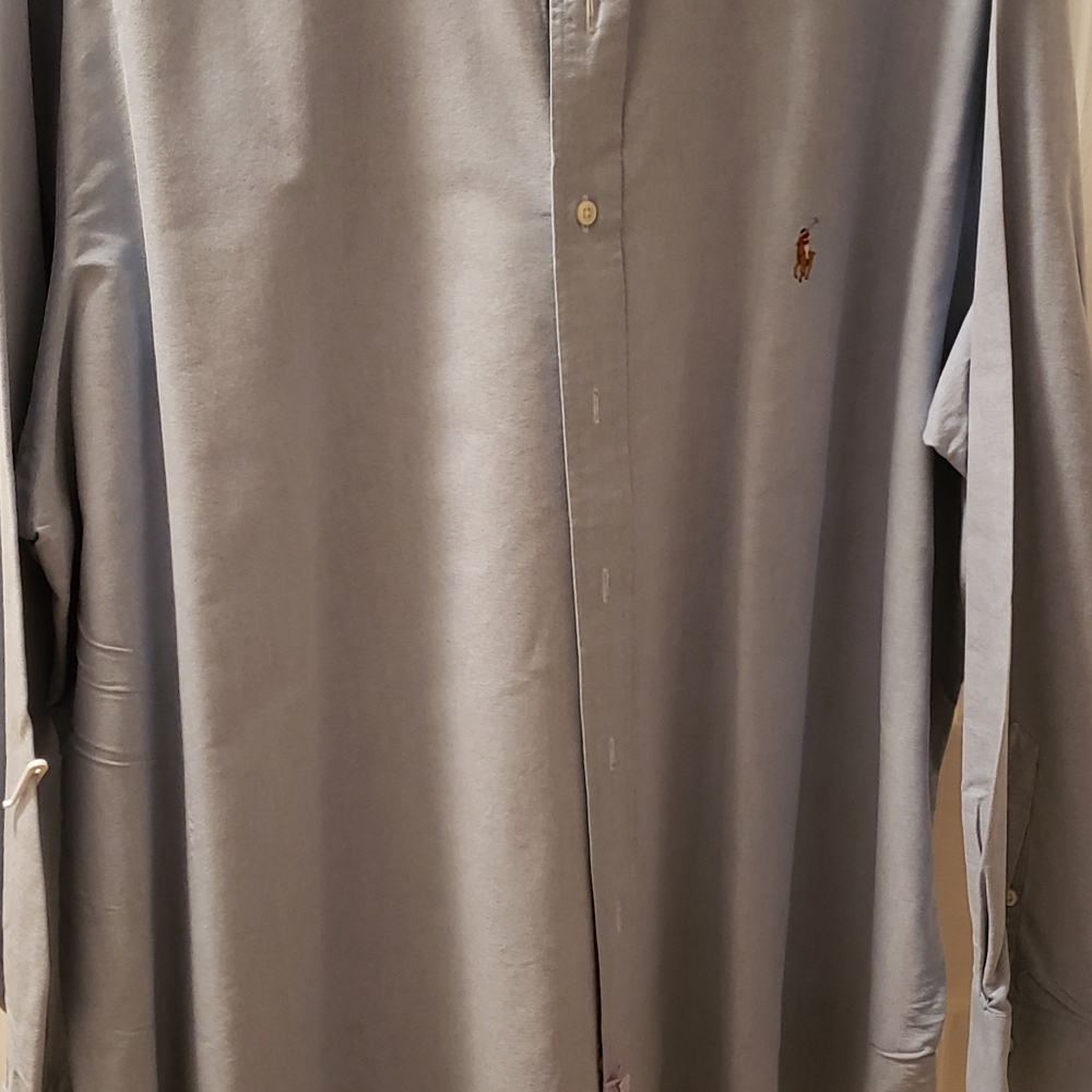 Mens L,/S blue Polo by Ralph Lauren oxford shirt